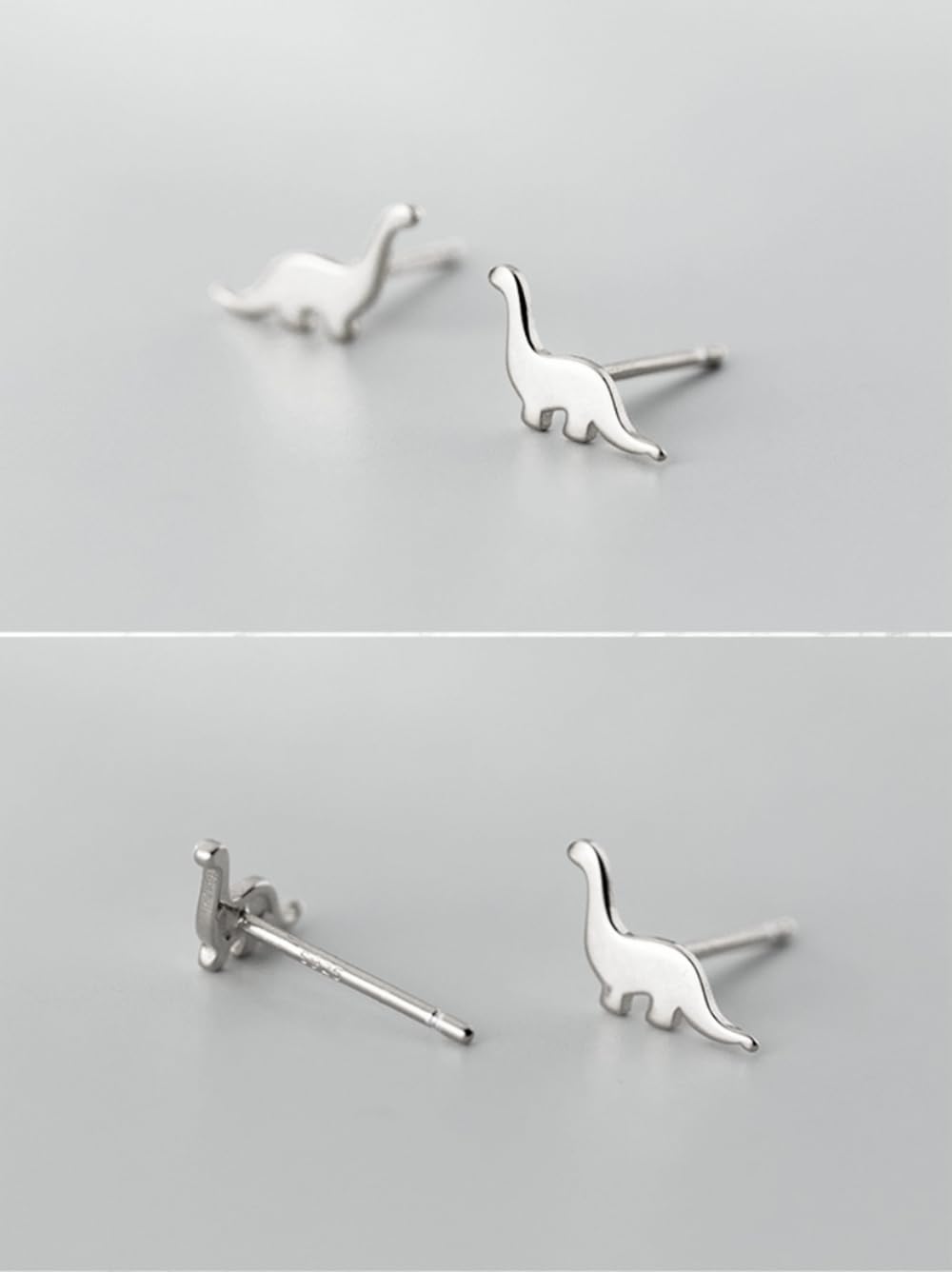 Pargleev Dinosaur Stud Earrings - S925 Sterling Silver Minimalist Animal Jewelry for Women & Girls - Hypoallergenic Earrings for Sensitive Ears - Perfect Gift for Dinosaur Lovers, Birthday & Everyday Wear