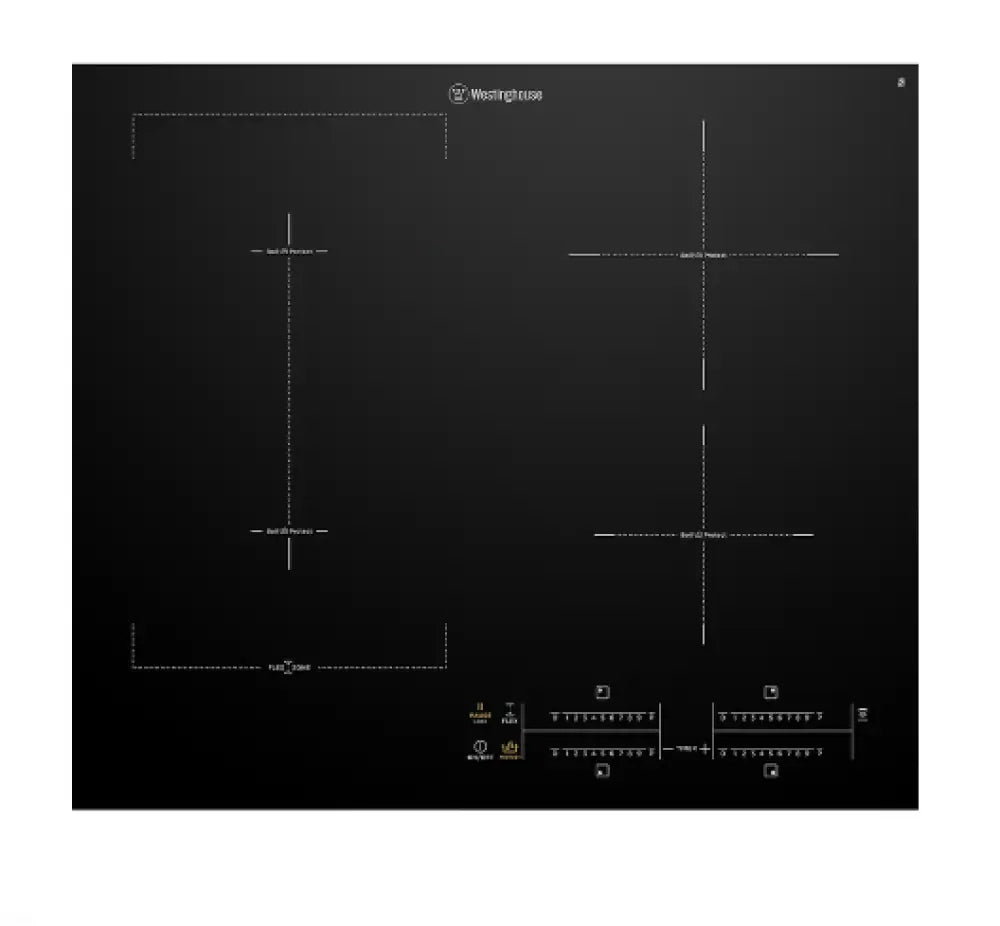 Westinghouse WHI645BC 60cm 4 Zone Induction Cooktop with BoilProtect - Fast & Safe Cooking for Home Kitchen, Perfect for Boiling, Frying & Simmering