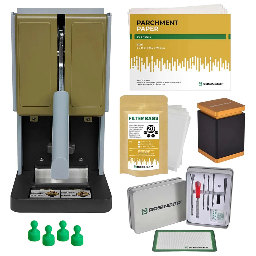 Rosineer Presso Manual Rosin Press Kit - DIY Essential Oil Extractor for Home Use, Perfect for Making Rosin, CBD, Hemp & Concentrates - Great for Beginners & Enthusiasts