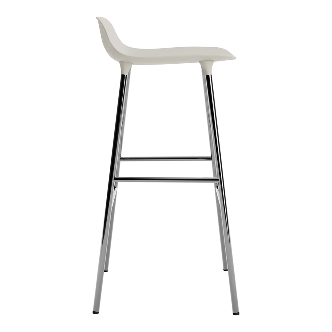 Modern Metal Bar Stools with Form Design - Adjustable Height Counter Stools for Kitchen, Dining & Home Bar - Industrial Style Seating for Restaurants & Cafes