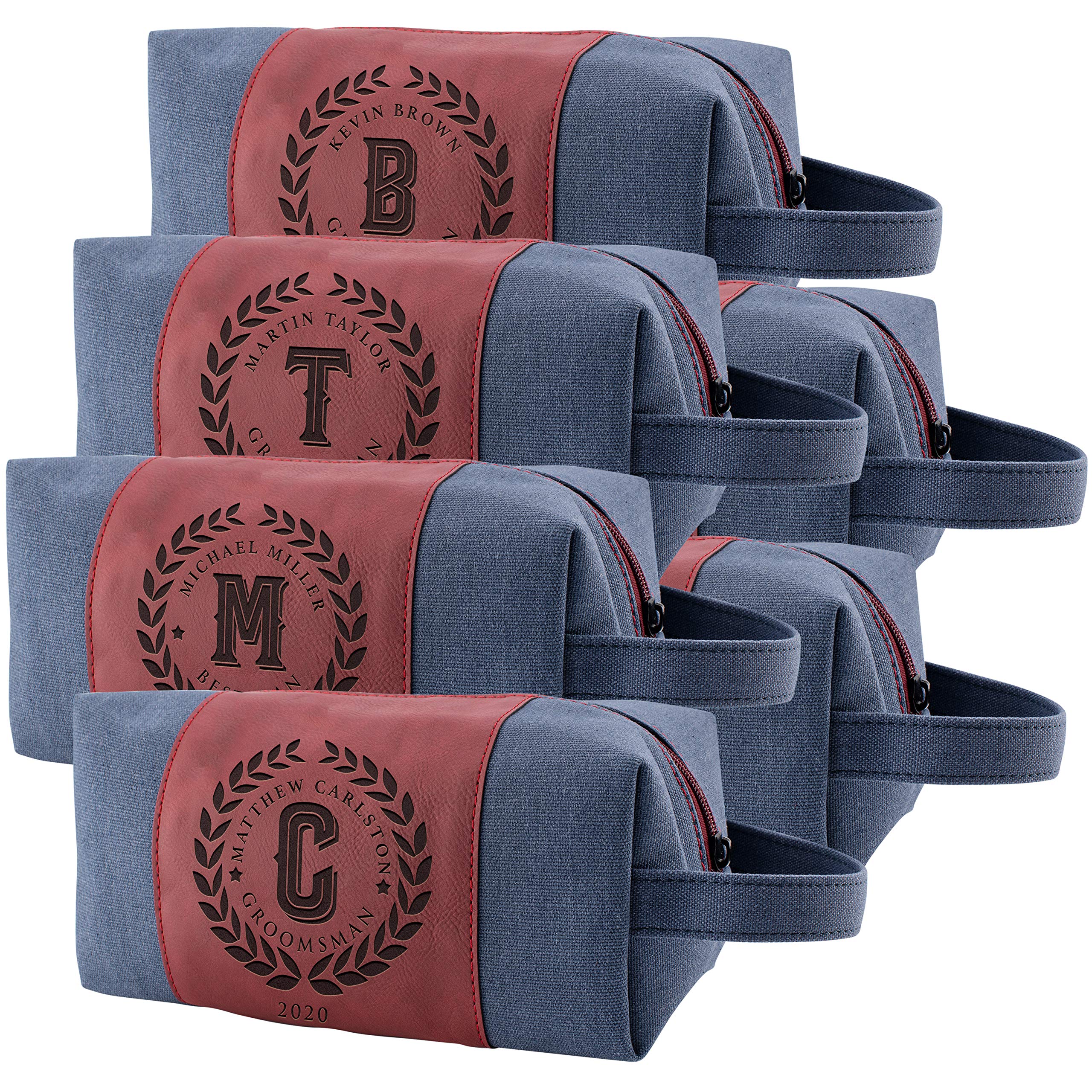 Personalized Groomsmen Gifts - Custom Monogrammed Toiletry Bags for Men | Wedding Party Gifts, Bachelor Party Essentials & Travel Accessories
