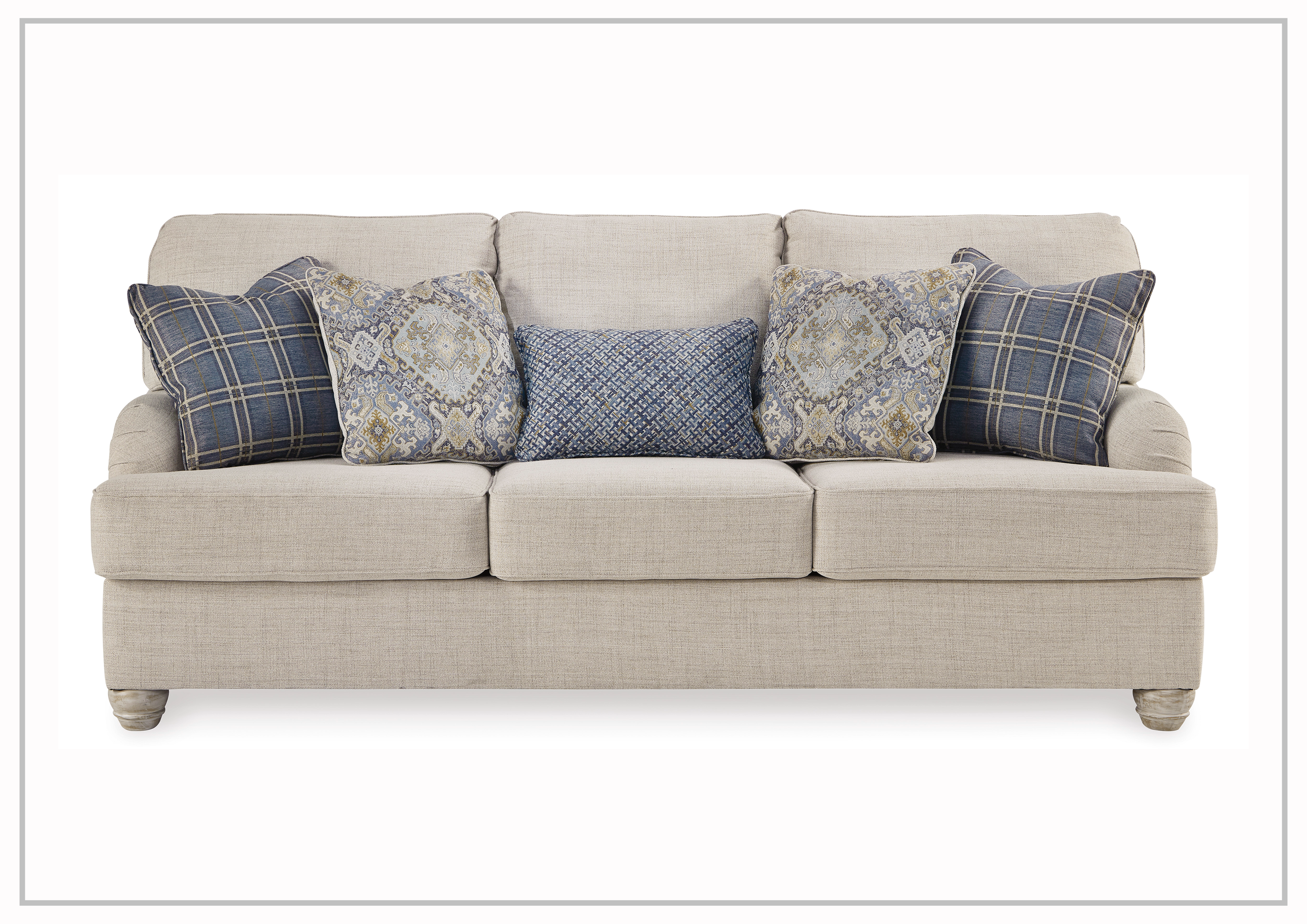 Gio Italia Trenton Queen Fabric Sleeper Sofa - Linen Color Convertible Couch Bed for Small Spaces | Perfect for Guest Rooms, Apartments & Home Offices