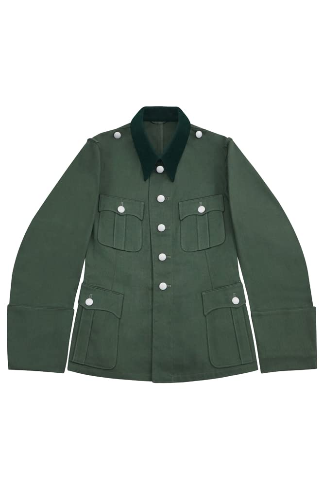 WWII German M36 Officer Summer Service Tunic Jacket - Authentic Heer Elite Military Uniform for Reenactment & Historical Collection | Perfect for Cosplay, Theater & WWII Events
