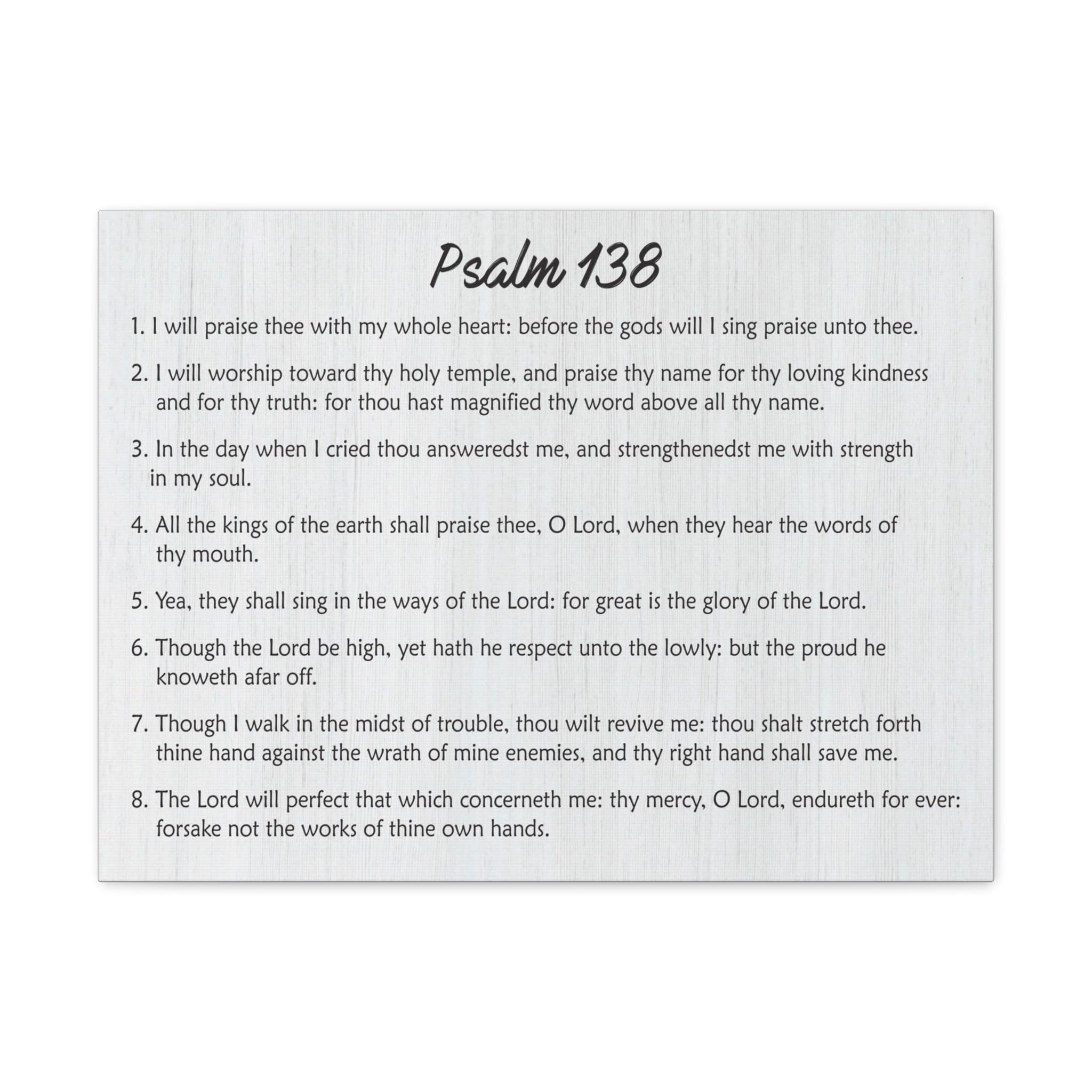 Bible Art Psalm 138 Landscape Canvas Print - Christian Home Decor & Spiritual Gift for Worship, Prayer Rooms, Church Offices - Express Your Love with Scripture Wall Art
