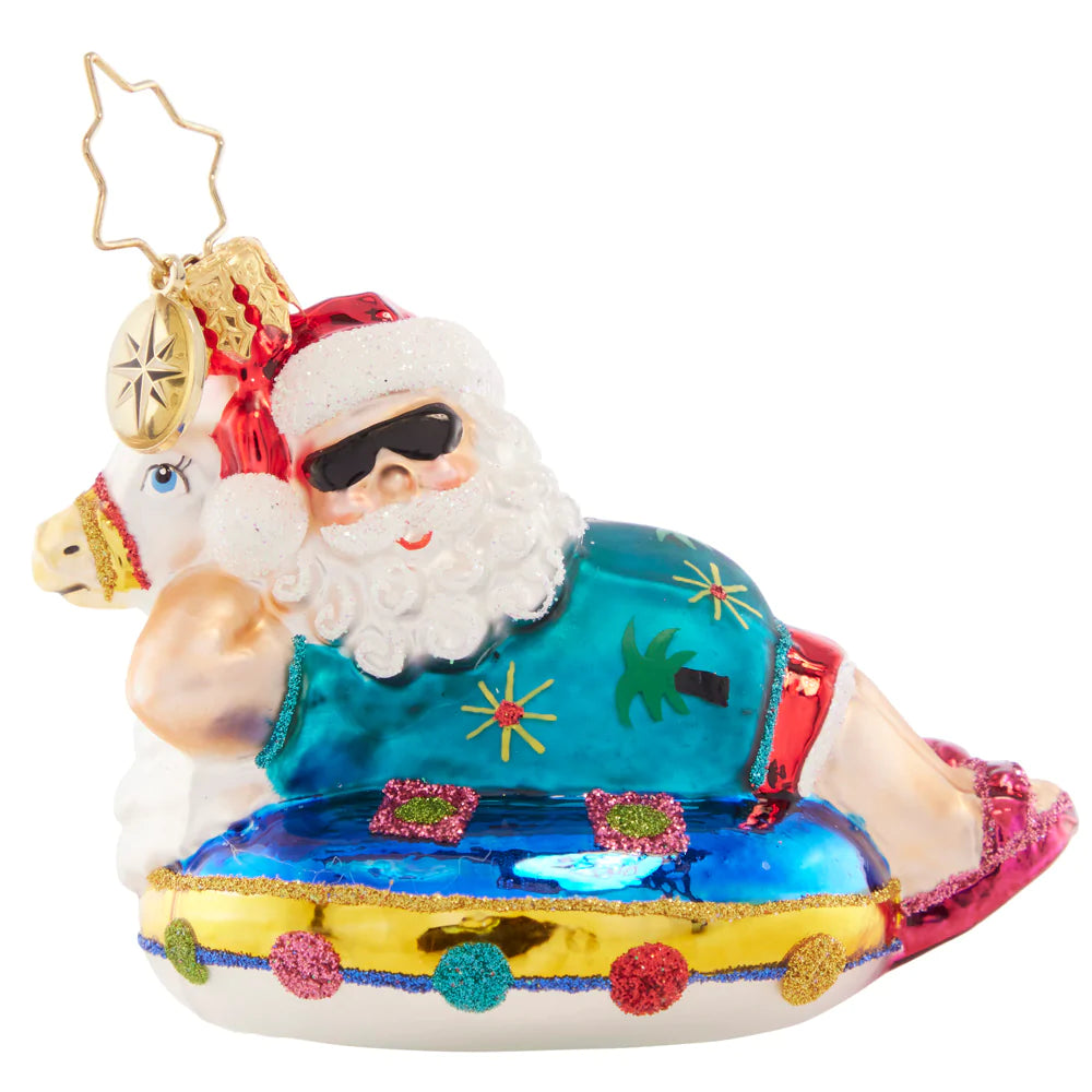 Ho Ho Holiday in the Sun Gem - Christmas Beach Party Decorations for Tropical Themed Events & Summer Vacation Decor