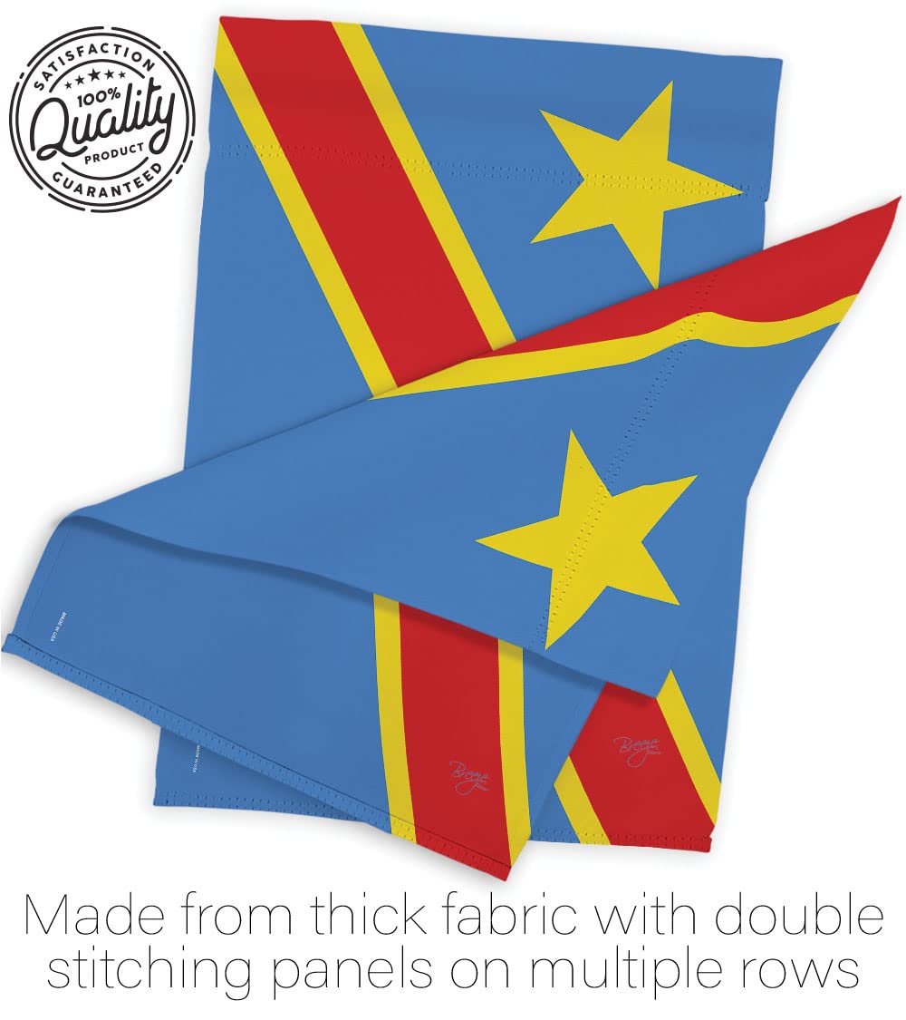 DR Congo National Flag 28x40in with Pole - House & Garden Decor