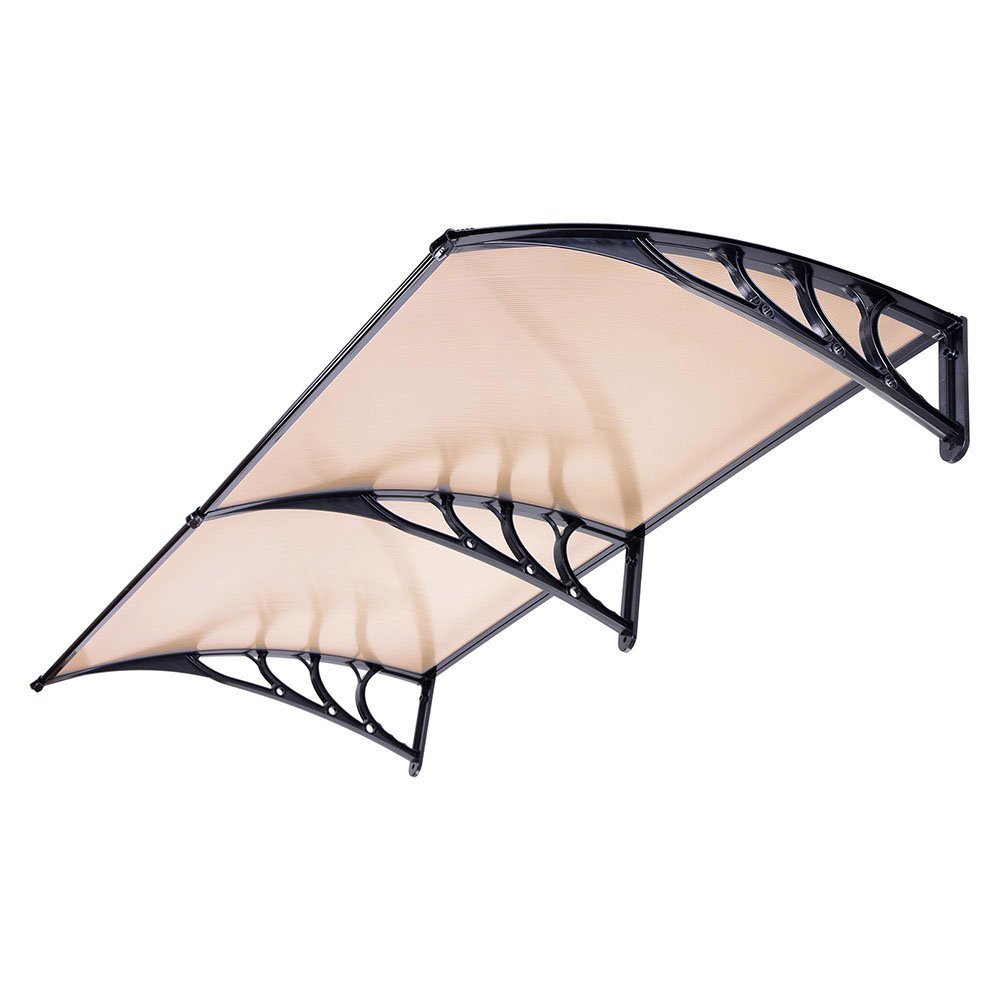 UV Protection 6.5FT Coffee Outdoor Patio Awning - Sun Shade Canopy for Windows, Doors & Decks - Perfect for Backyard, Garden and Poolside Relaxation