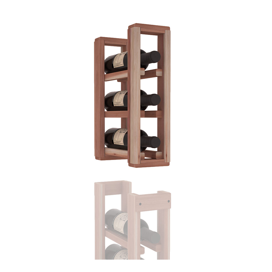 InstaCellar 1 Column Split Extender Rack - Expandable Wine Rack Organizer for Kitchen, Pantry & Cellar Storage