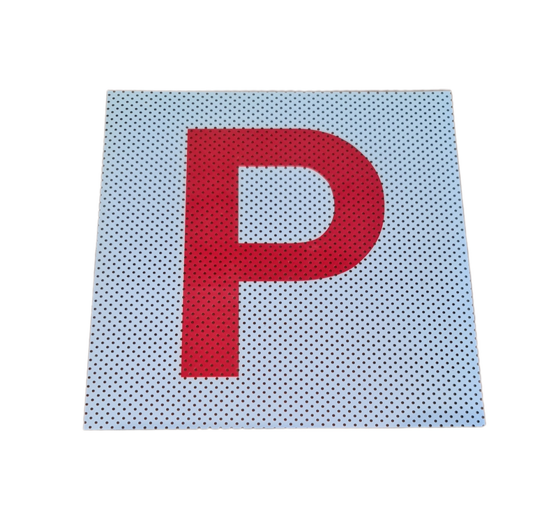 Clear Vision Electrostatic P Plates - 1 Pair for Learner Drivers - High Visibility Magnetic & Adhesive L Plates for Cars, Trucks, Motorcycles - Perfect for Night Driving & Parking Practice