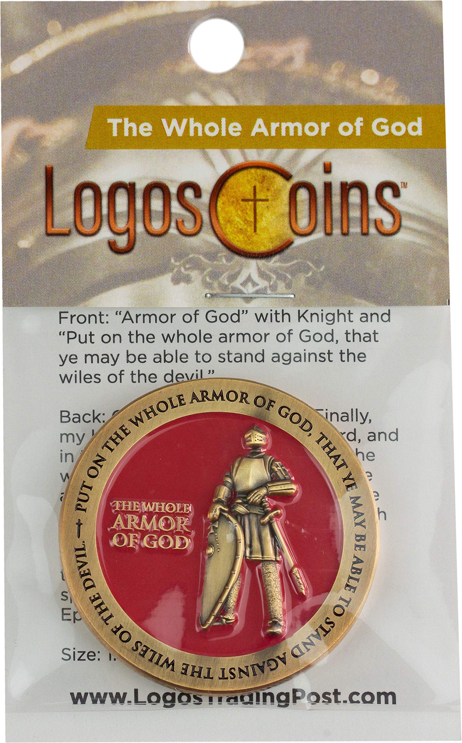 Bulk Pack of 10 Armor of God Challenge Coins - Bible Study & Youth Groups Gift