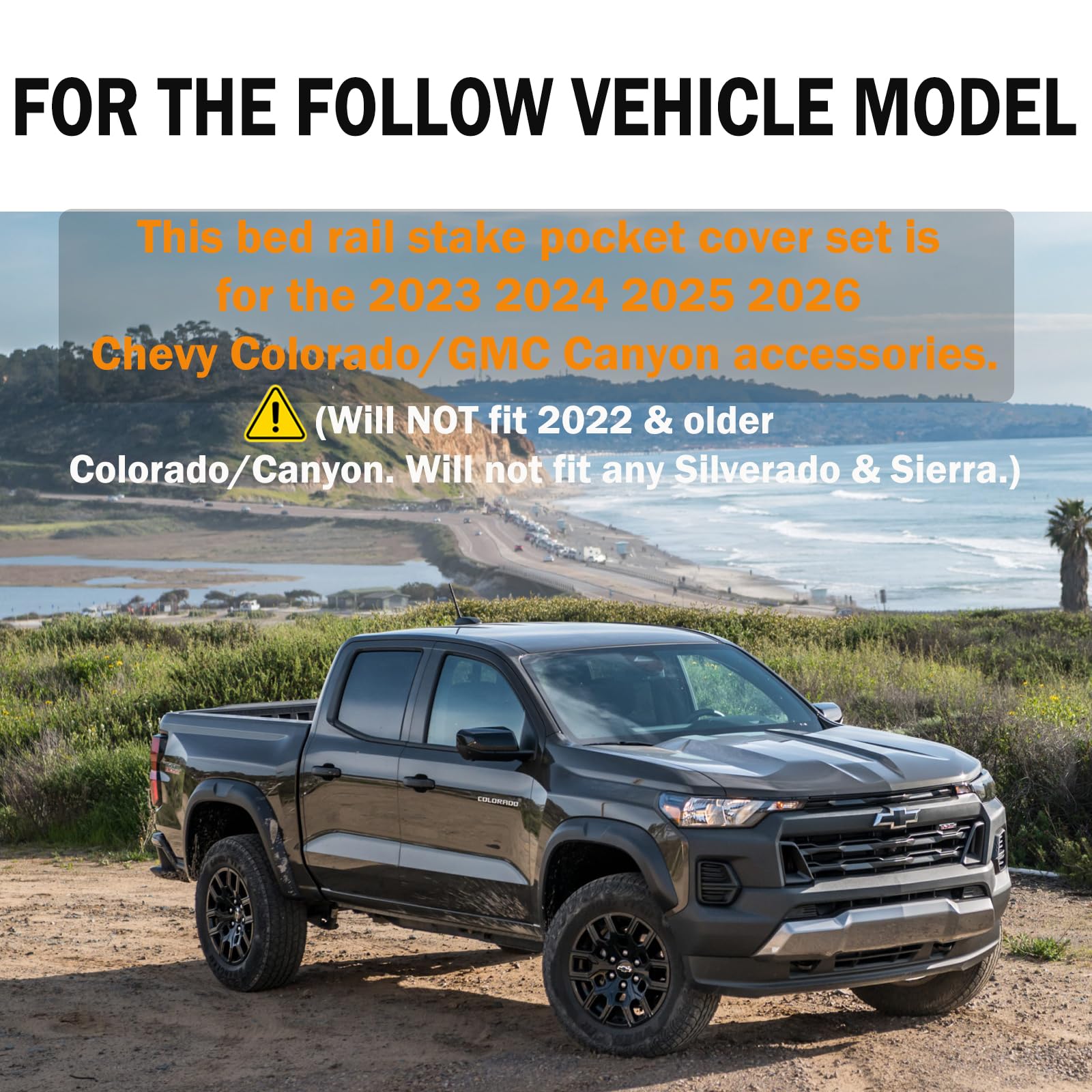 2023-2026 Chevy Colorado & GMC Canyon Stake Pocket Covers - 2-Piece Black Truck Bed Hole Plugs | Weatherproof Protection for Pickup Accessories & Off-Road Adventures