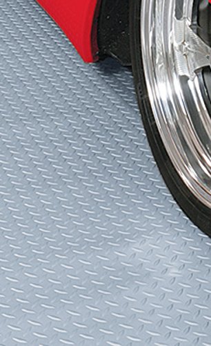 Premium American Garage Floor Mats - Heavy Duty Diamond Tread Roll Out Flooring, Midnight Black 10' x 17' for Workshop, Gym & Home Storage Protection