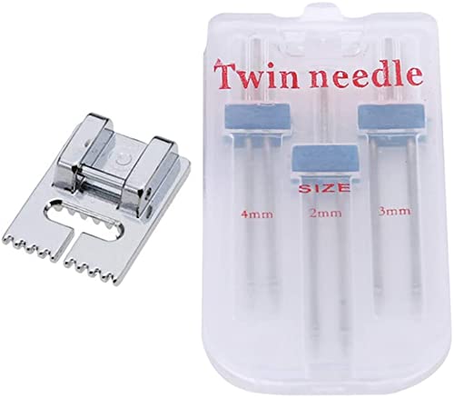 Twin Stretch Machine Needle - Double Needle Set for Sewing Machines | Professional Sewing Accessories for Stretch Fabrics & Fashion Projects | Perfect for Quilting, Garment Construction & DIY Crafts