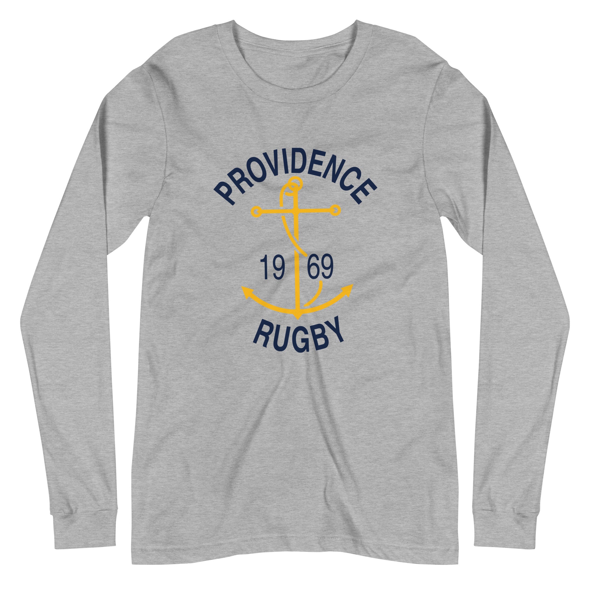 Providence RFC Long Sleeve Anchor Graphic T-Shirt for Men - Comfortable Cotton Crewneck Tee for Rugby Fans, Casual Wear & Sports Events