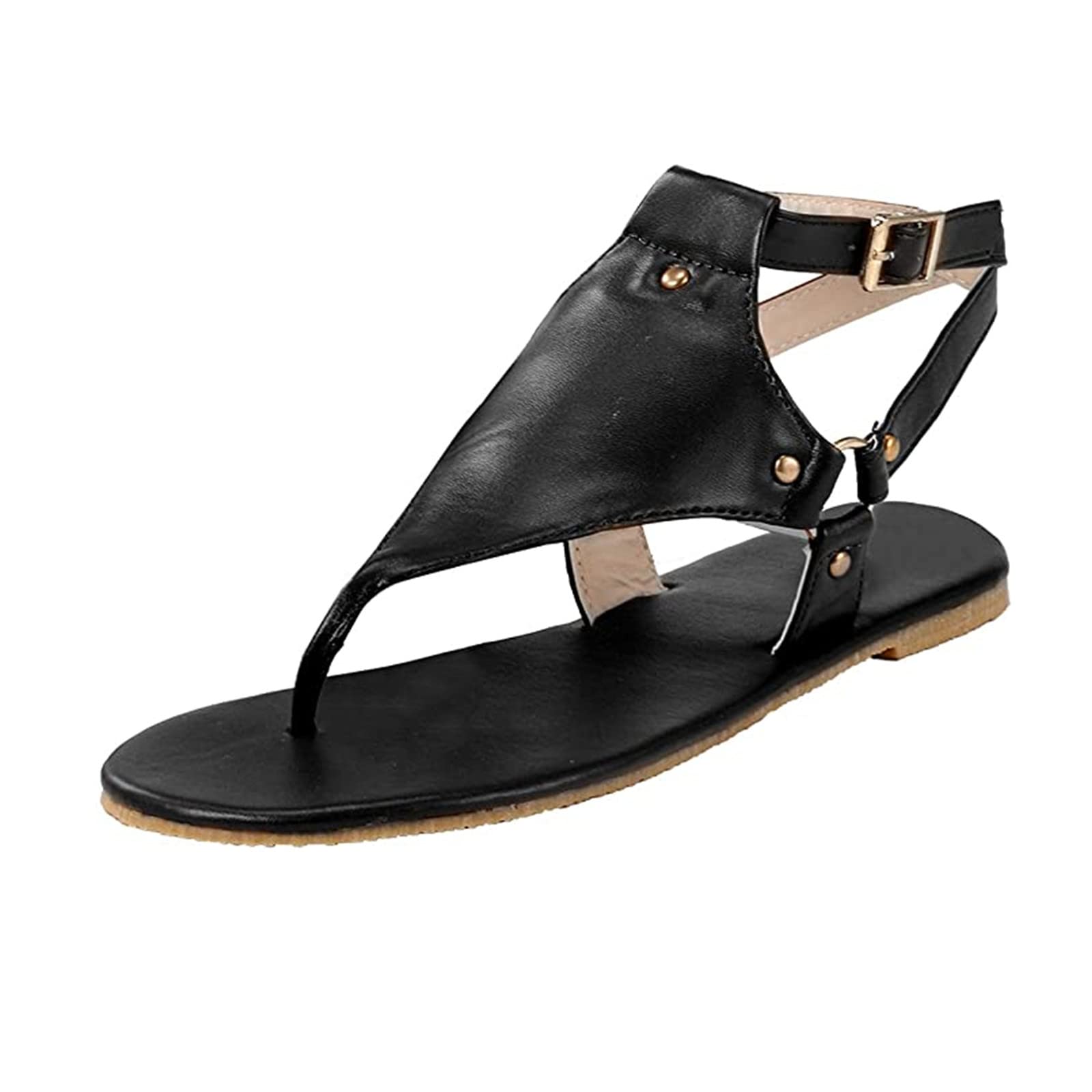 Stylish Women's Dressy Summer Sandals - Cute Strappy Flat Gladiator Sandals for Casual Beach Wear & Flip Flops | Perfect for Vacation, Outdoor Walks & Summer Fashion