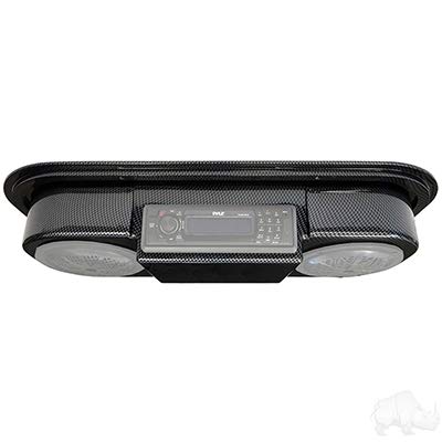 Premium Carbon Fiber Golf Cart Overhead Radio Console - Universal Fit for Club Car, EZGO & Yamaha | Durable & Stylish Upgrade for Golf Cart Accessories | Perfect for Golf Courses, Resorts & Outdoor Events