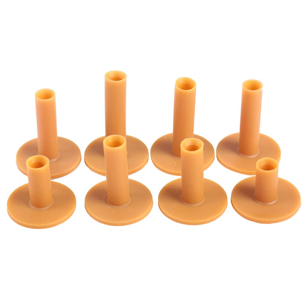 8-Pack Durable Rubber Golf Tees for Driving Range & Training - 35/42/54/60/65/70/75/80mm Height Options - Perfect for Beginners & Hard Ground Conditions - Ideal for Golf Practice, Driving Range Sessions & Backyard Training