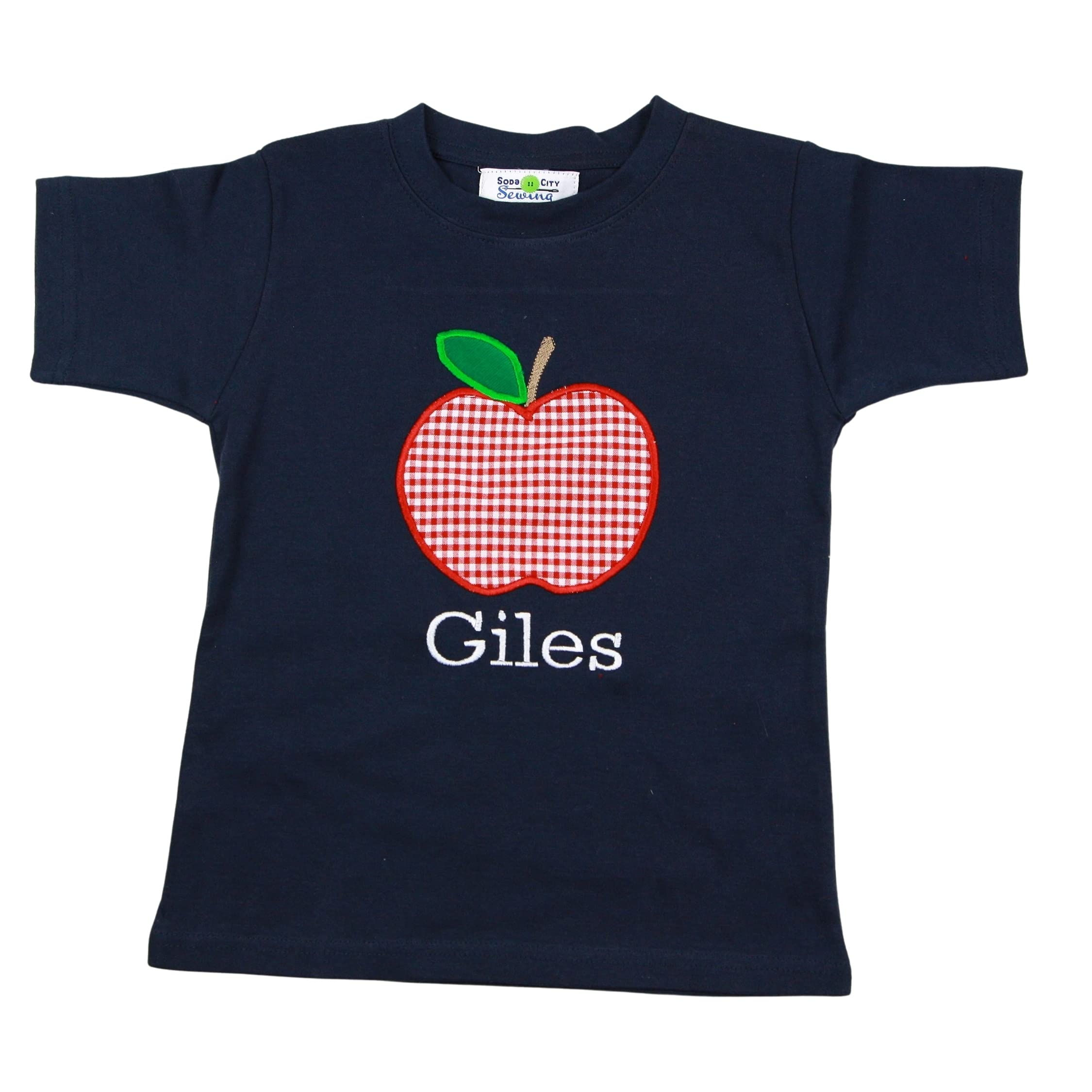 Personalized Back to School Apple Applique Outfit for Boys 2T - Cute Toddler Shirt & Shorts Set - First Day of School, Photo Shoot, Birthday Party Outfit