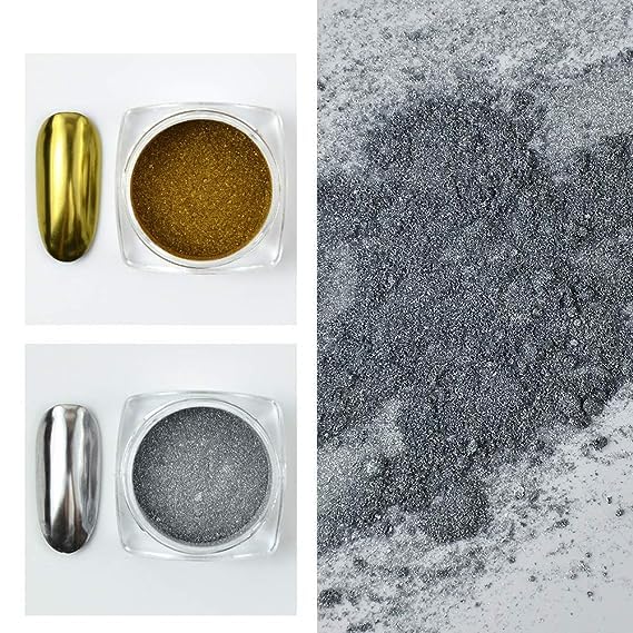 Bunny Nail Studio Chrome Powder for Nail Art - Dark Green Nail Glitter Polish Kit for Nail Extensions & Manicures | Professional Salon Quality Chrome Nail Paint | Perfect for Parties, Weddings & Special Occasions