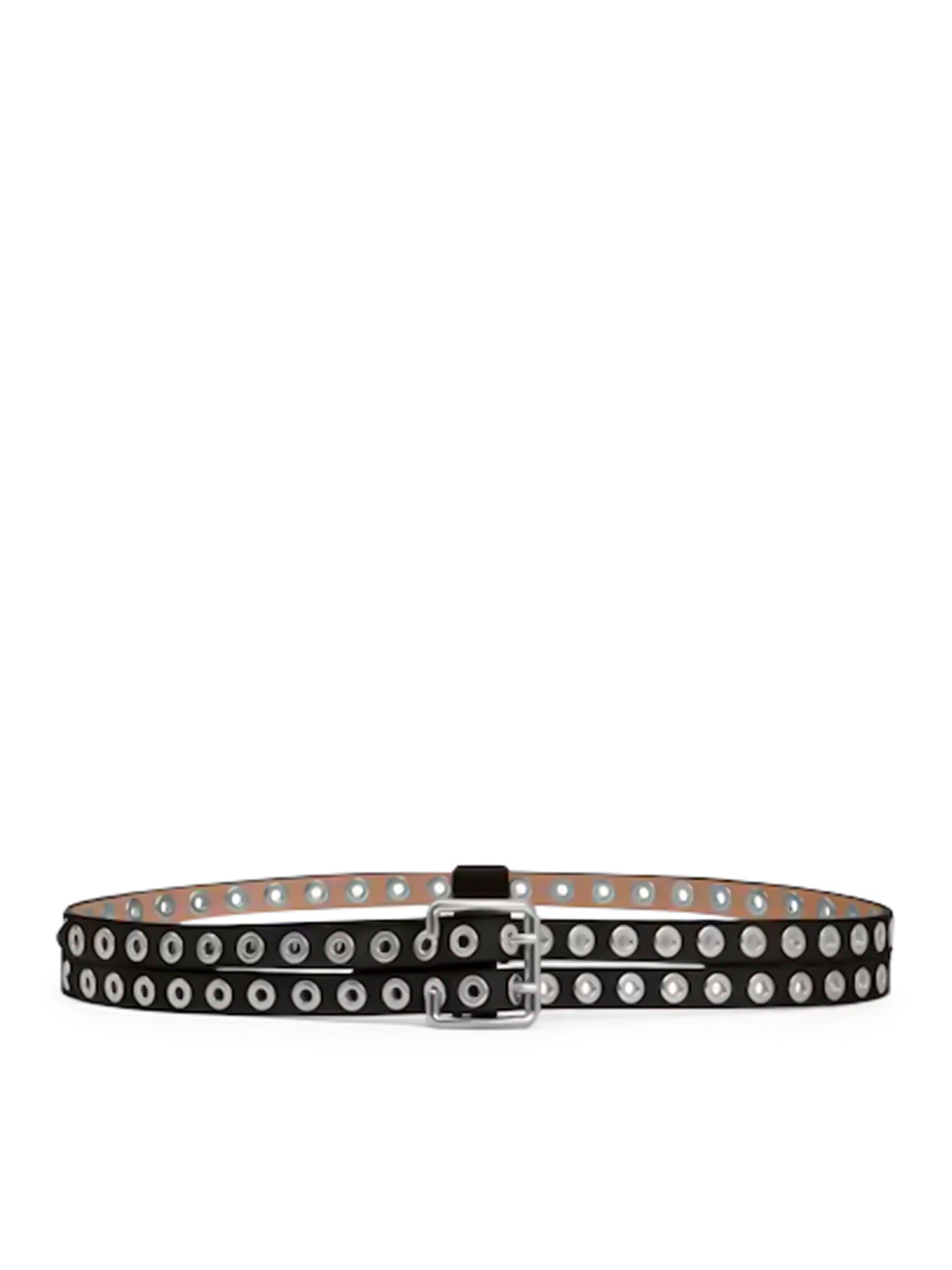 Double Biker Belt in Nubuck Leather - Stylish & Durable Waistband for Motorcycle Riding, Casual Wear & Fashion Outfits