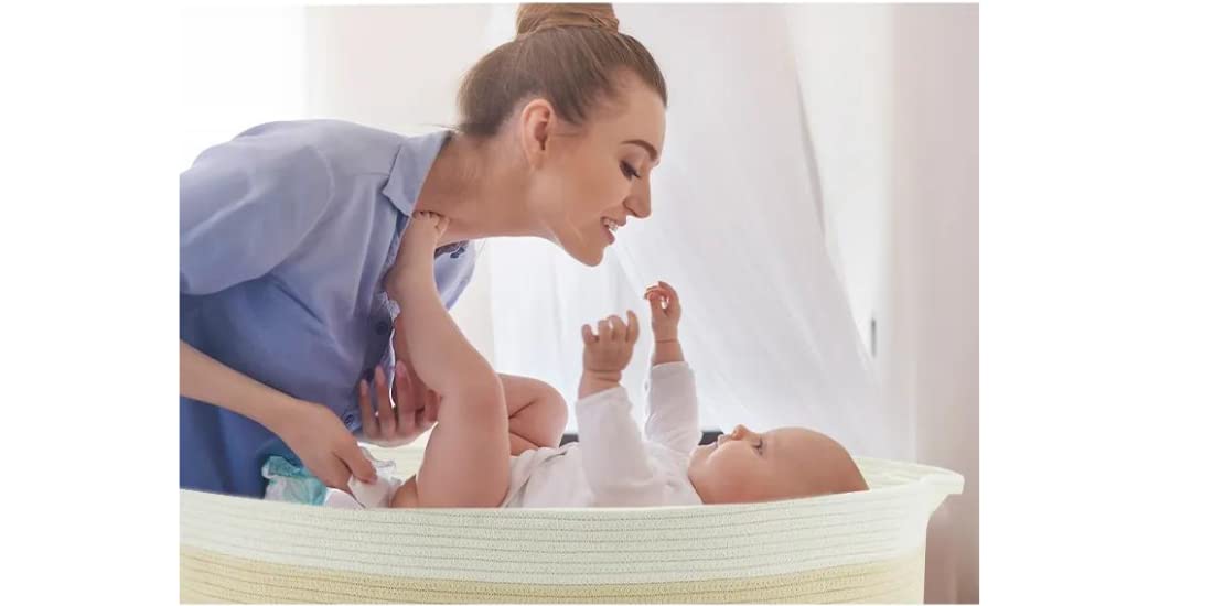 Waterproof Diaper Changing Pad for Babies - Cozy Tykes Nursery Changing Basket with Storage, Newborn Baby Gift & Dresser Top Organizer - Perfect for Nursery Decor and Baby Care Essentials