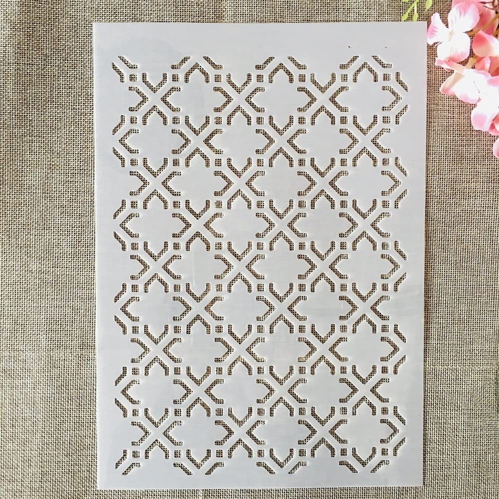 Reusable A4 29cm Geometric Stencil Templates for DIY Painting - Wall, Floor, Furniture & Scrapbook Decoration | Perfect for Home Decor, Craft Projects & Art Designs