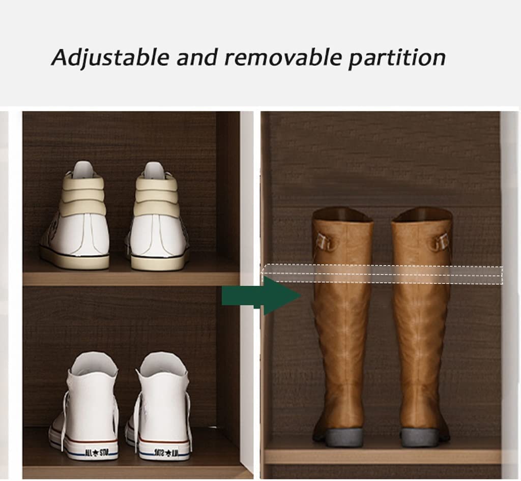 4-Door Shoe Cabinet for Entryway - Large Capacity Shoe Storage Organizer with Drawer for Living Room, Hallway & Closet - Modern Shoe Rack for Home Organization