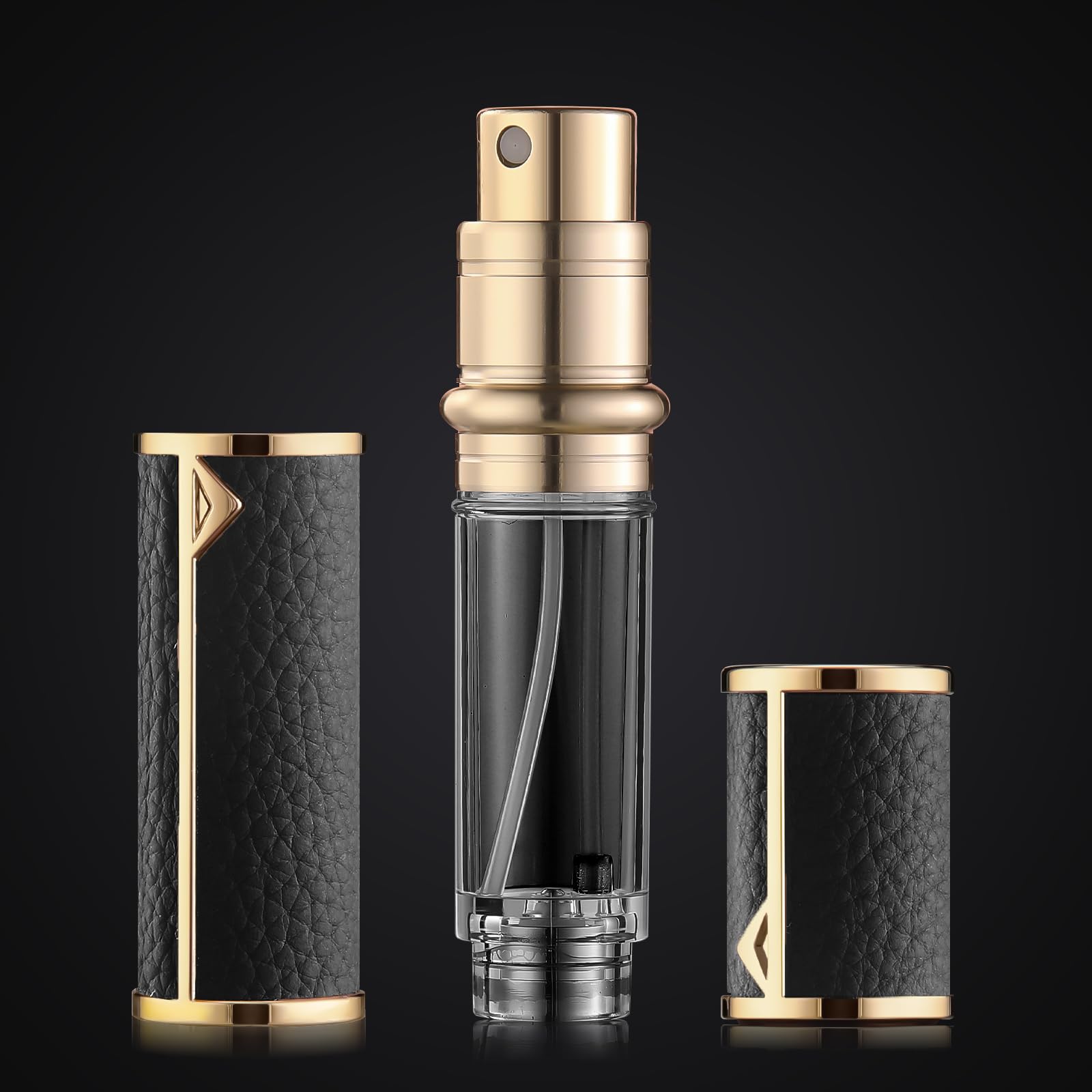 Premium 5ml Refillable Perfume Atomizer - Leak-Proof Travel Perfume Bottle with Luxury Dispenser Pump for Women & Men | Perfect for Airplane Carry-On, Gym Bag, and On-the-Go Fragrance Touch Ups
