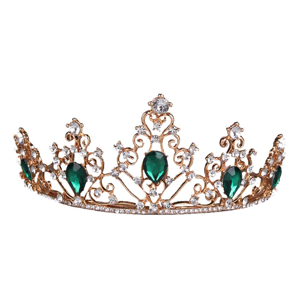 Minkissy Vintage Wedding Tiara Crown with Rhinestones - Bridal Headpiece for Bridesmaid, Prom, Birthday, Queen Costume & Greek Wedding Dress Accessories | Perfect for Weddings, Parties & Special Occasions