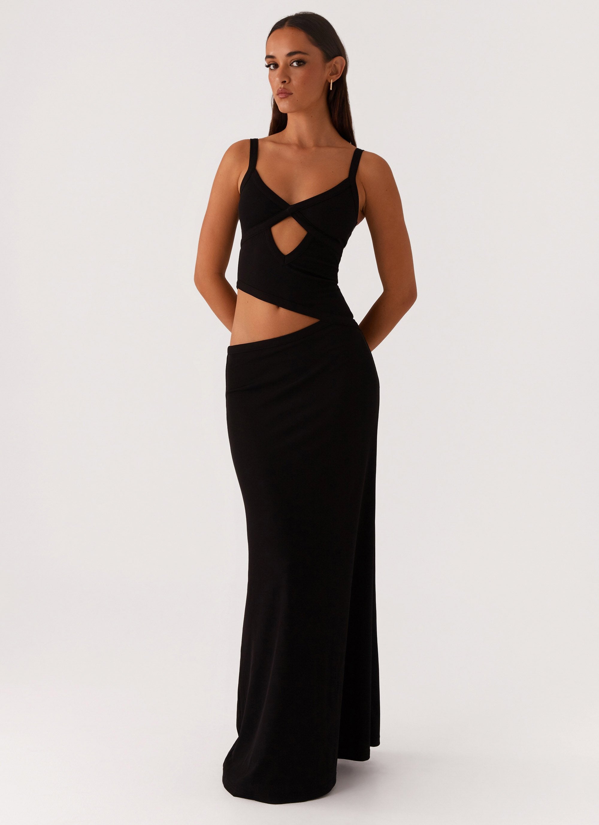 Jocelyn Maxi Dress for Women - Elegant Black Long Flowy Dress for Summer, Beach, Party & Special Occasions