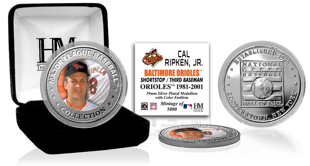 Cal Ripken Jr. Baseball Hall of Fame Commemorative Silver Coin - Limited Edition Collectible for Baseball Fans, Sports Memorabilia Enthusiasts - Perfect for Display Cases, Man Caves, and Sports Themed Gifts
