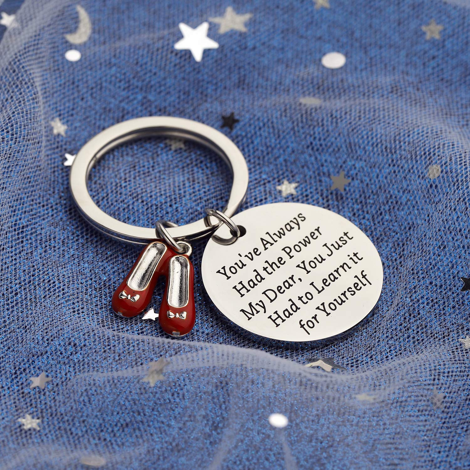 Gzrlyf Inspirational Keychain - 'You've Always Had the Power My Dear' Motivational Gift for Graduation, Women, Friends | Perfect Graduation Gift, Daily Encouragement, Office Desk Decor
