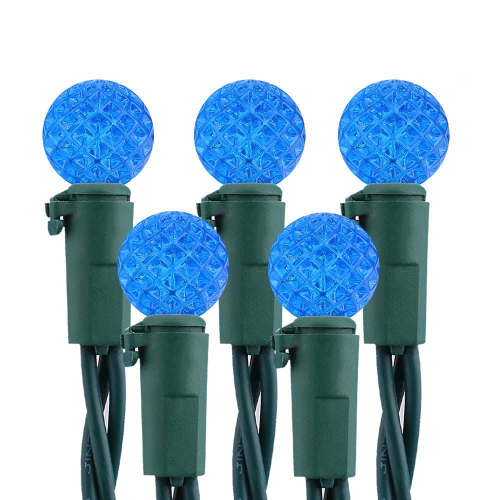 Brizled Blue Christmas Lights, 24.67ft G12 70 LED Connectable String Lights - Indoor/Outdoor Waterproof Holiday Decor for Christmas Tree, Party, Wreath, Room, Garden, Porch & Yard - UL Listed 120V - Perfect for Home, Office & Festive Celebrations