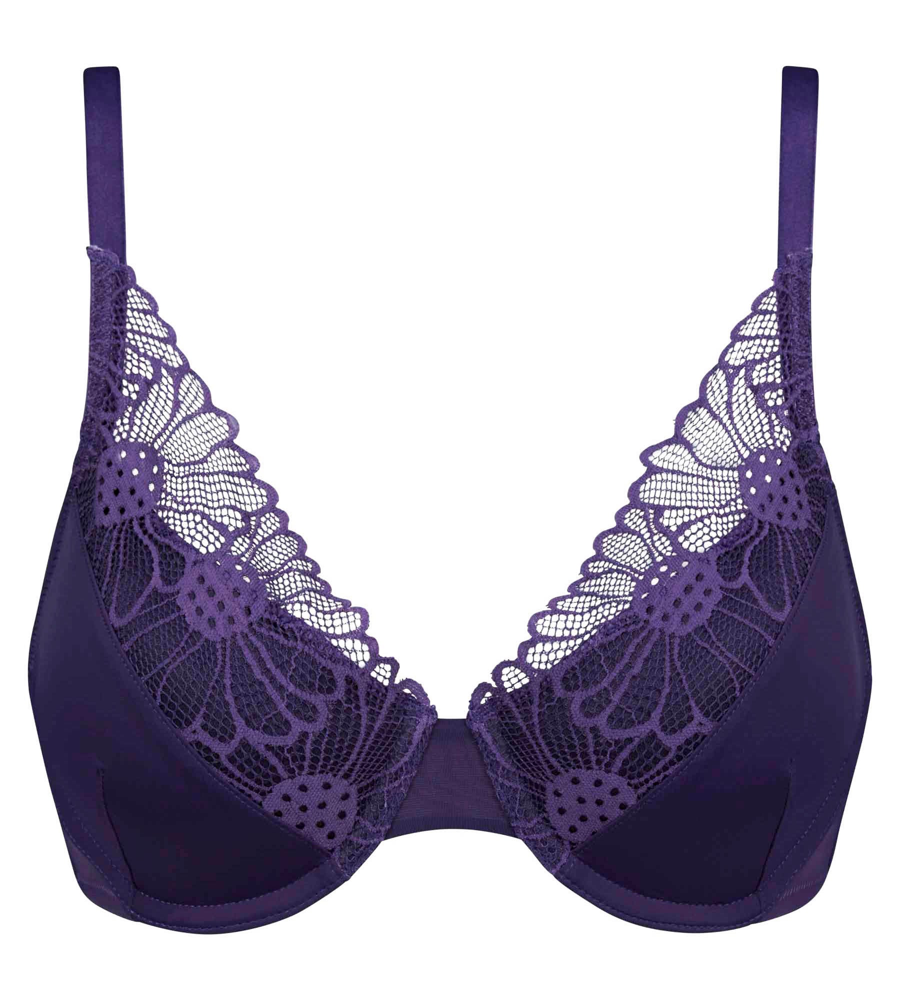Lace Microfiber Underwire Bra - 