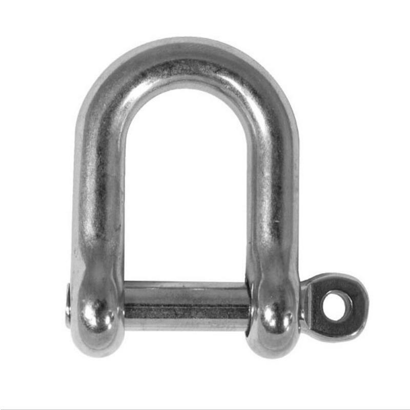 Stainless Steel 'D' Shackles with Captive Pin - 8mm Size - Heavy Duty Marine & Rigging Hardware for Boats, Trailers & Construction