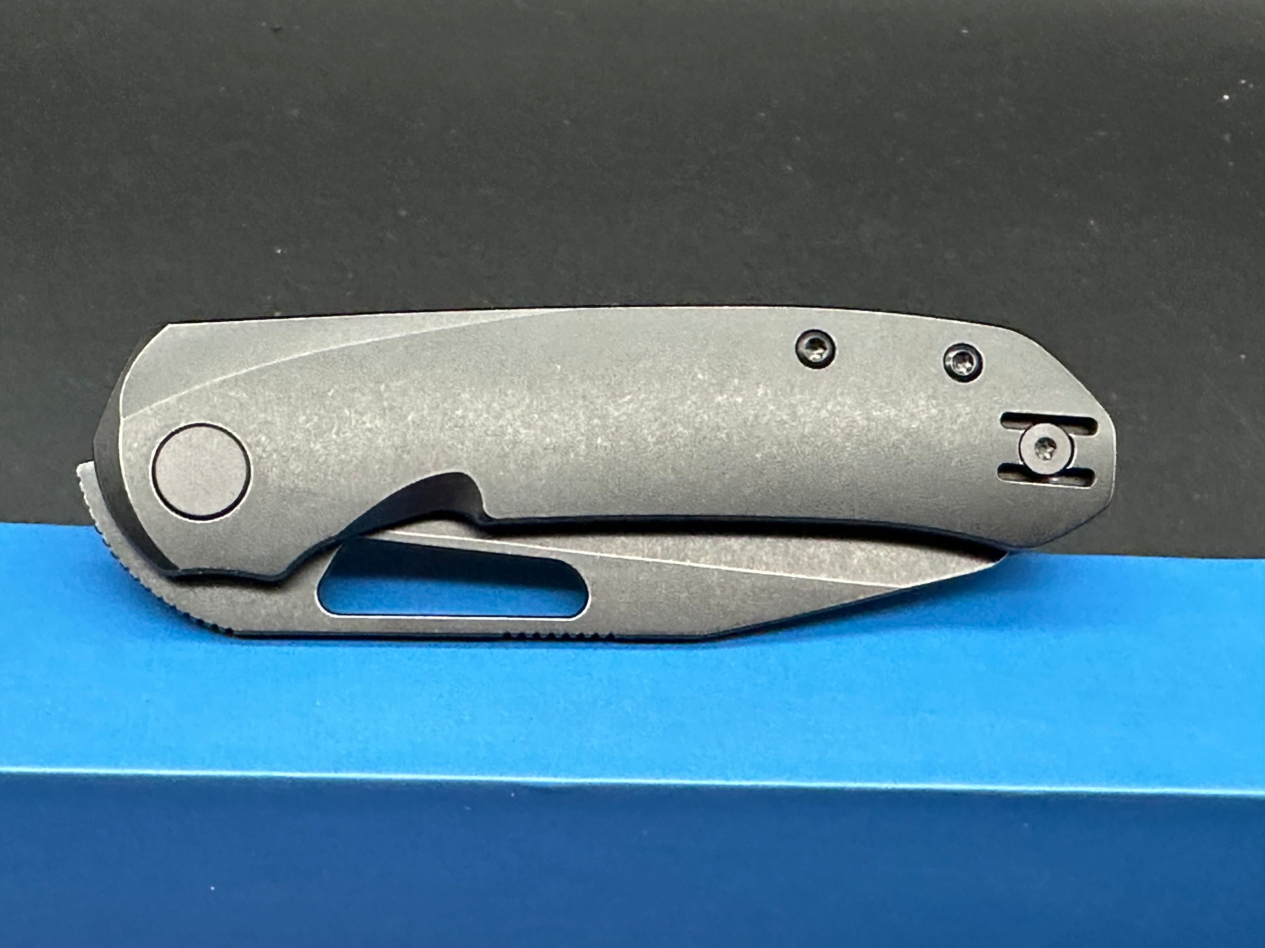 Divo Buzz Black Titanium Handle Folding Knife with M390 Steel Blade - EDC, Outdoor Camping, Survival & Everyday Carry