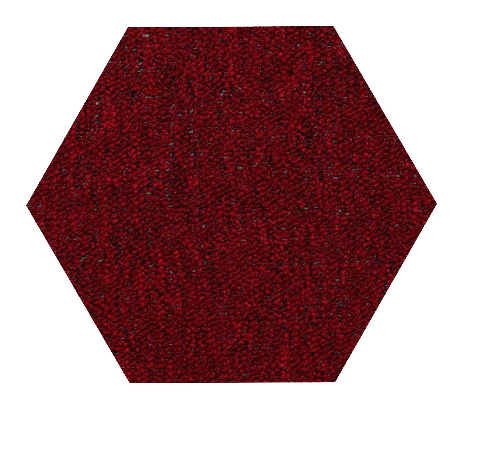 Premium Red Hexagon Area Rug 8' - Indoor Outdoor Commercial Use for Living Room, Patio, Office | Home Queen