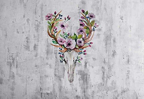 Deer Skeleton With Flowers