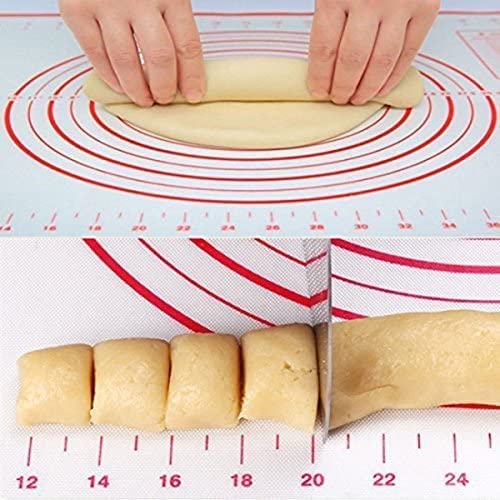 Non-Slip Silicone Pastry Mat - Thick Non-Stick Baking Mat for Rolling Dough, Pie Crust, Pizza & Cookies - Easy Clean Kneading Mat - Perfect for Home Bakers & Professional Chefs