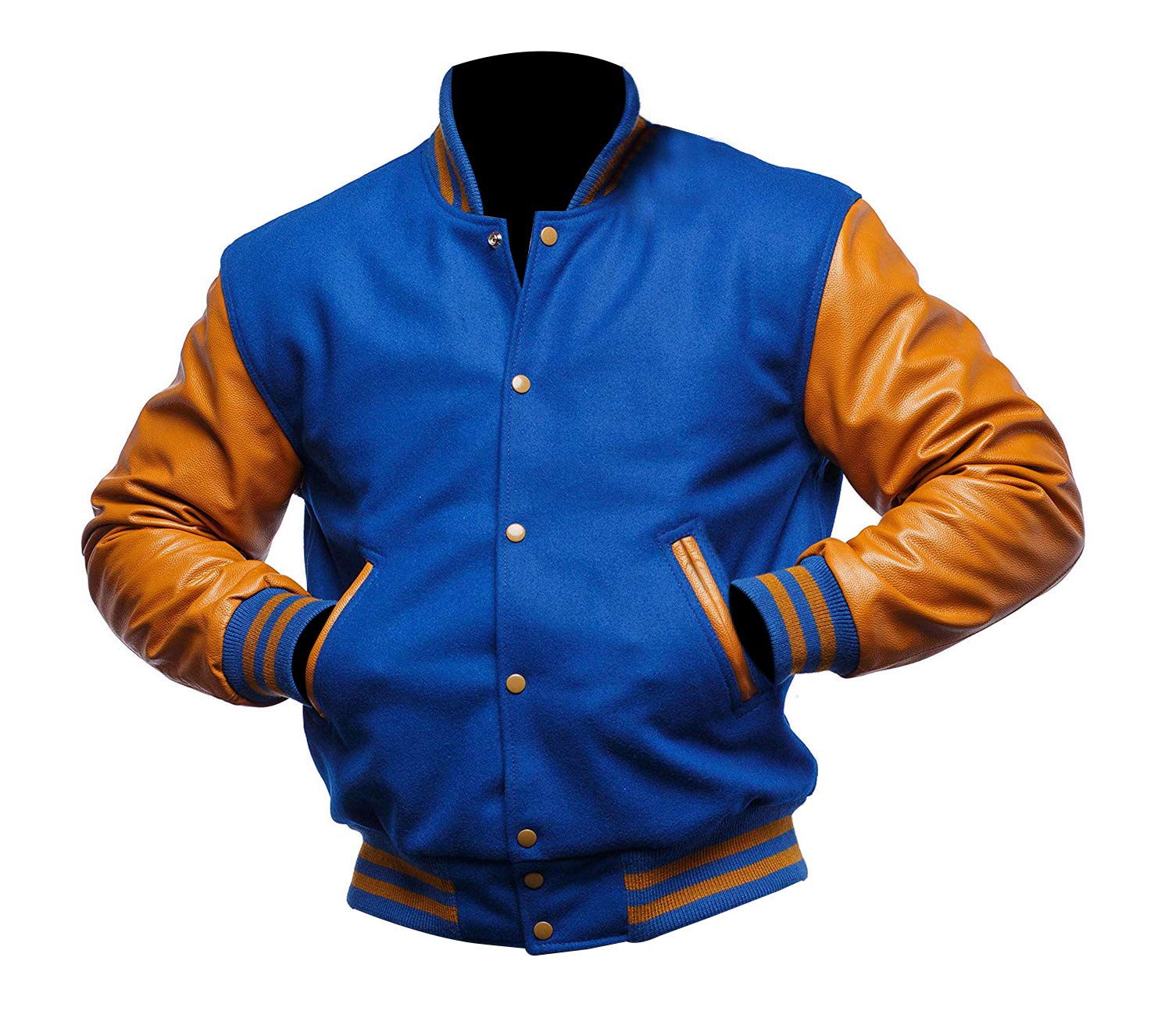 Men's College Letterman Varsity Jacket - High School Baseball Coat with Faux Leather Sleeves | Retro Sporty Style for Casual Wear & Team Spirit