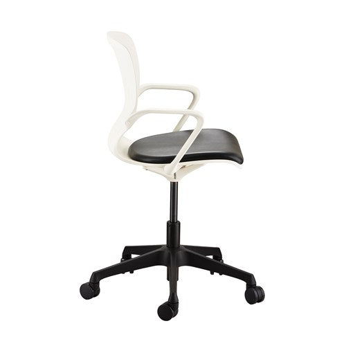 Safco 7013 Shell Vinyl Desk Chair - Ergonomic Office Chair for Home & Work, Comfortable Seating for Long Hours, Ideal for Study, Gaming & Workspace
