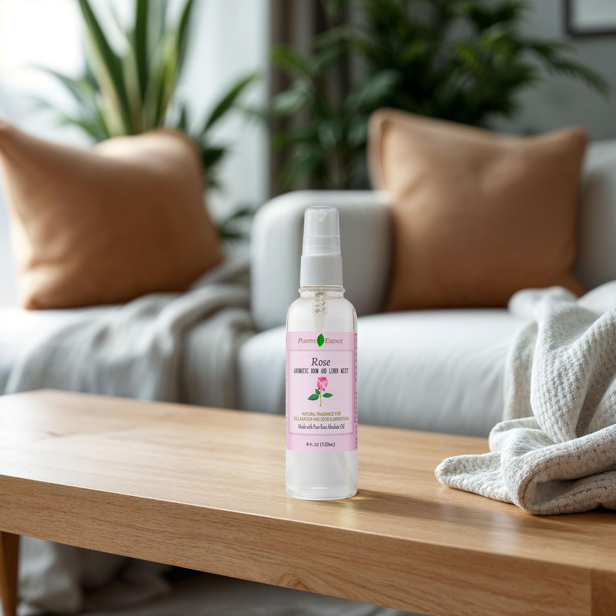 Natural Rose Linen & Room Spray with Pure Essential Oils | Relaxing Pillow Mist for Bedroom & Home | Calming Aromatherapy for Sleep & Stress Relief
