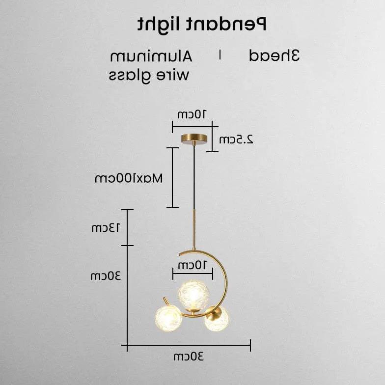 Modern Semi Arc White Glass Ball Pendant Light - Elegant Hanging Chandelier for Dining Room, Kitchen Island, Bedroom & Living Room Decor