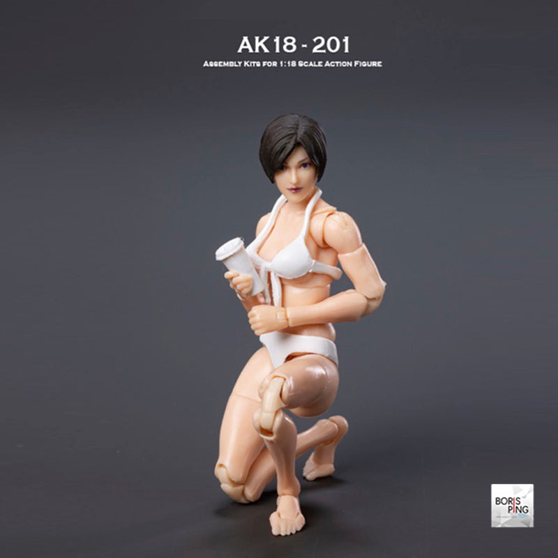 Boris Ping Toys AK18 Series 1/18 Scale Agent Wang & Avina Action Figure - Wave 2 Collectible Model for Display, Photography, and Role-Playing Scenes