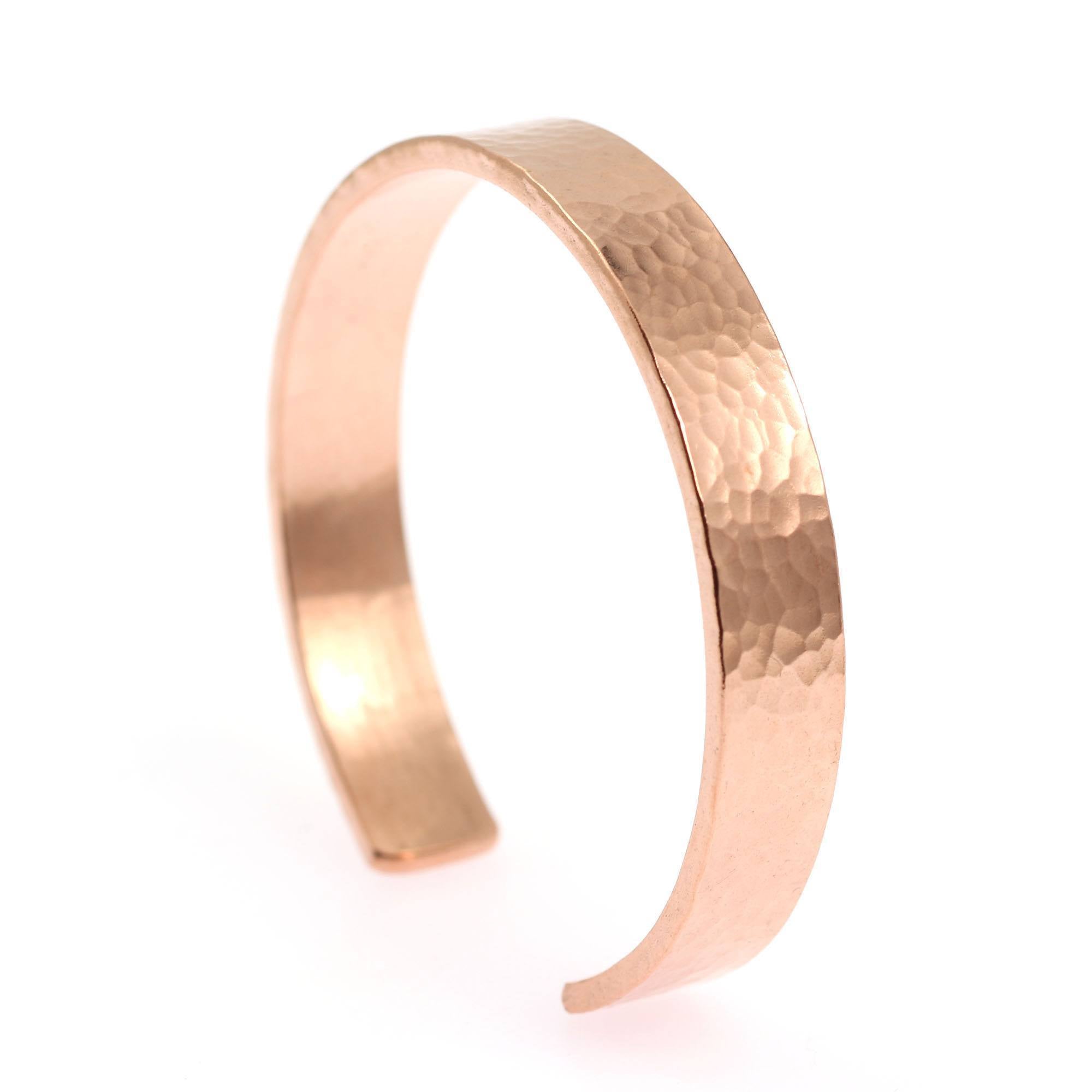 Men's Hammered Copper Cuff Bracelet - 10mm Wide Handmade Bangle for Casual Wear & Gift Giving | Perfect for Everyday Style, Weddings & Special Occasions
