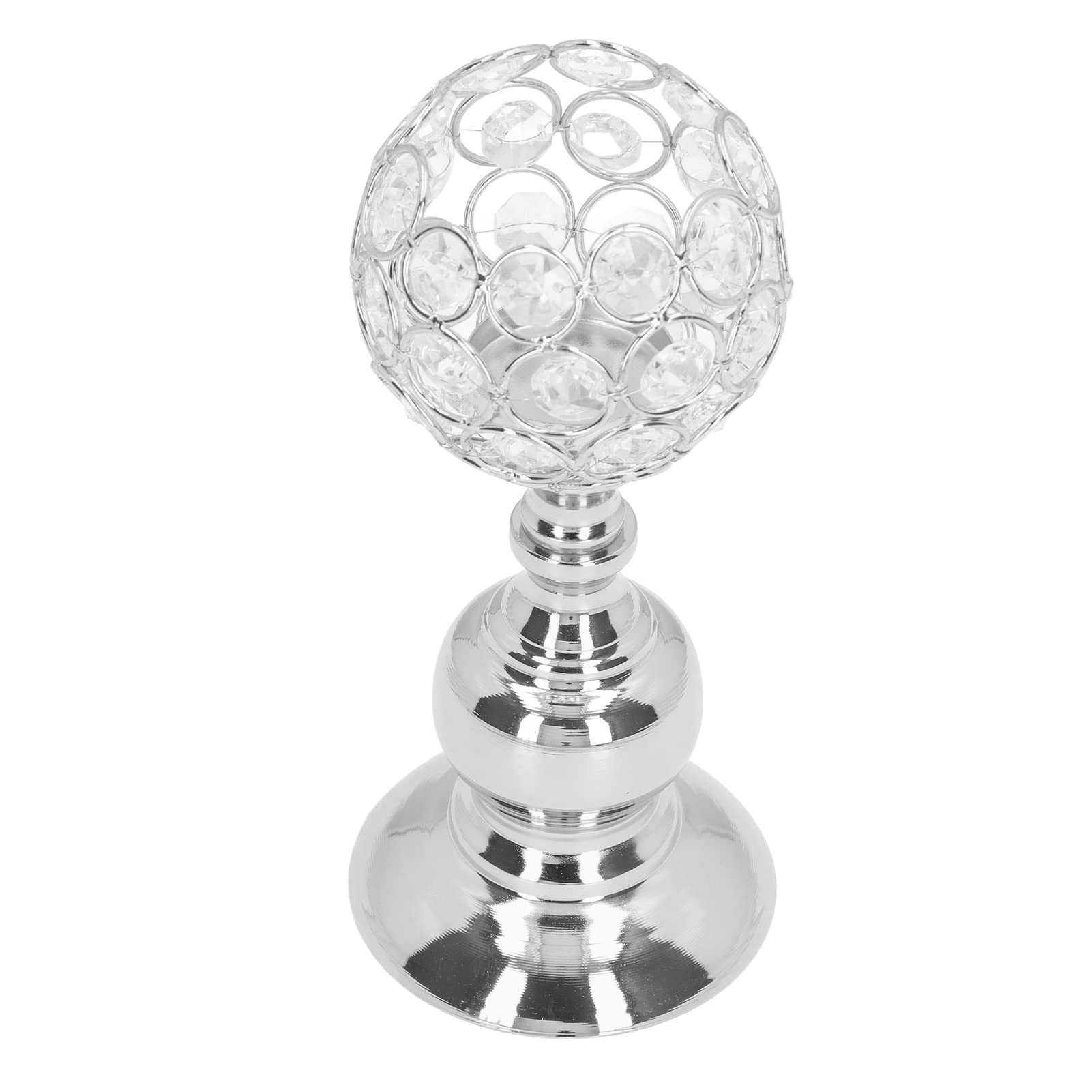 Tomantery Tealight Candle Holder - Elegant Iron Hollow Carved Electroplated Candle Stand (Silver) | Fade-Resistant & Durable for Bedroom Decor, Party Centerpieces & Store Displays