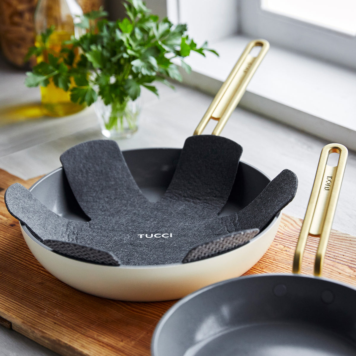 Stanley Tucci™ Ceramic Nonstick 8-Inch Fry Pan - Carrara White | Healthy Cooking, Omelets & Eggs | Non-Toxic & PFOA-Free Cookware for Home Kitchen