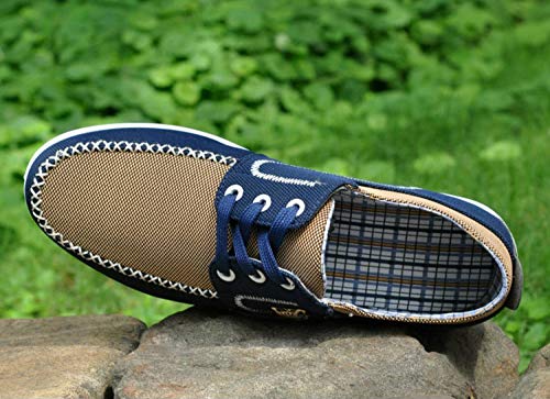 Men's Casual Canvas Shoes - Breathable Flat Jogging & Driving Sneakers for Everyday Wear | Perfect for Walking, Running Errands and Road Trips
