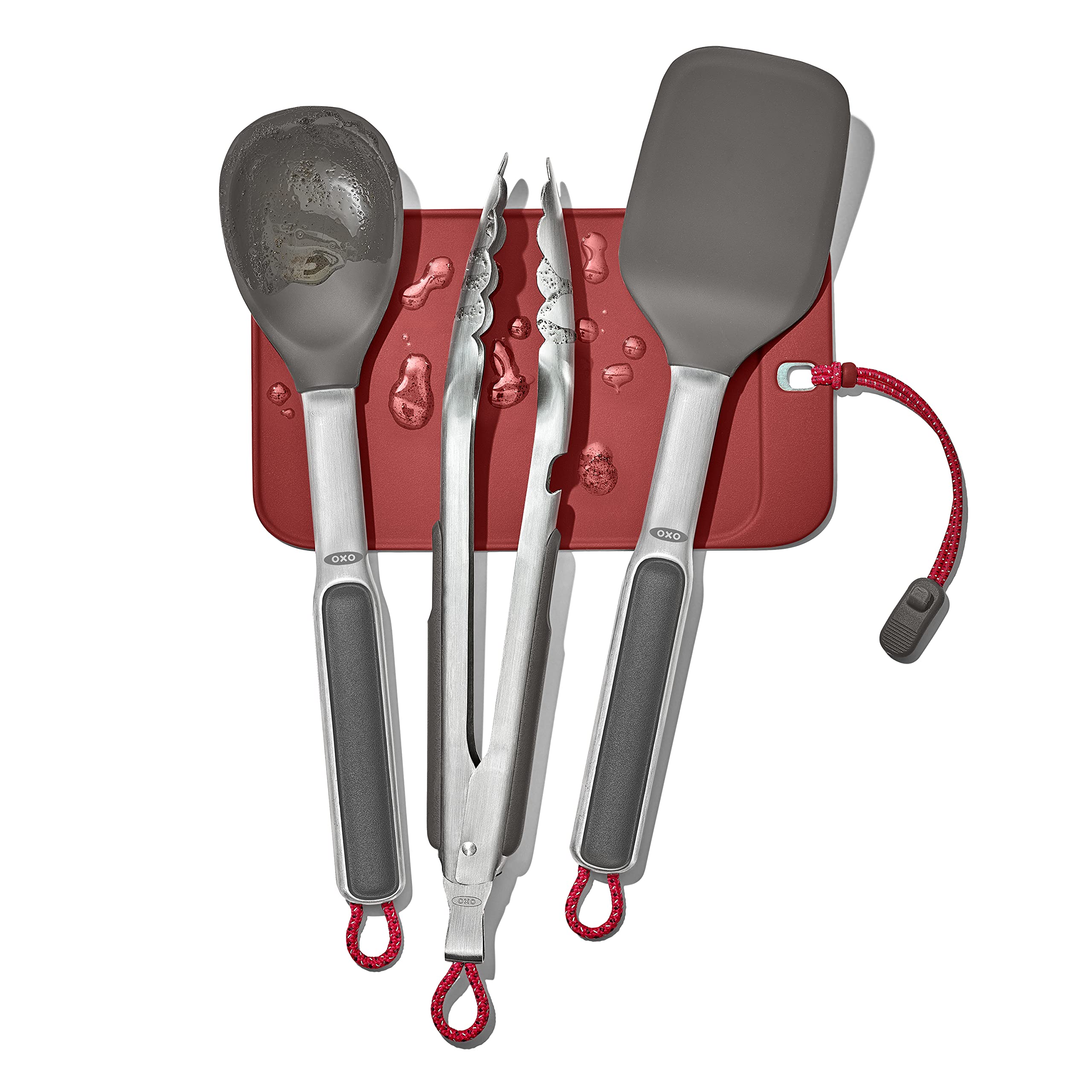 OXO Outdoor 4-Piece Camping Utensil Set - Lightweight & Durable Spork, Knife, Spoon & Fork for Hiking, Backpacking & Picnics | Compact Travel Cutlery Kit for Campers & Outdoor Enthusiasts
