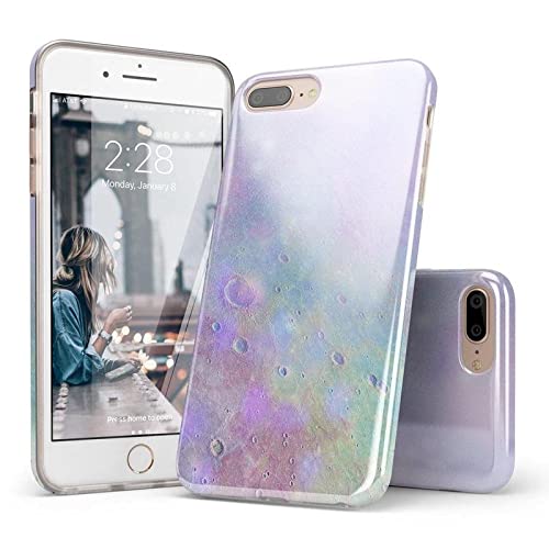 Casely iPhone 6/7/8 Plus Case - Pastel Marble Moon Design | Slim Protective Cover for iPhone 6 Plus/7 Plus/8 Plus | Perfect for Everyday Use, Work & Travel